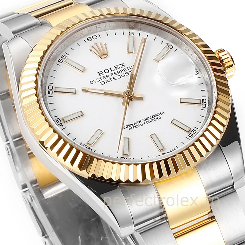 Rolex-Datejust-White-Dial-126333-0015-41mm-Business-Super-Clone-Watch-with-Oyster-Bracelet-Dial-Detail-3