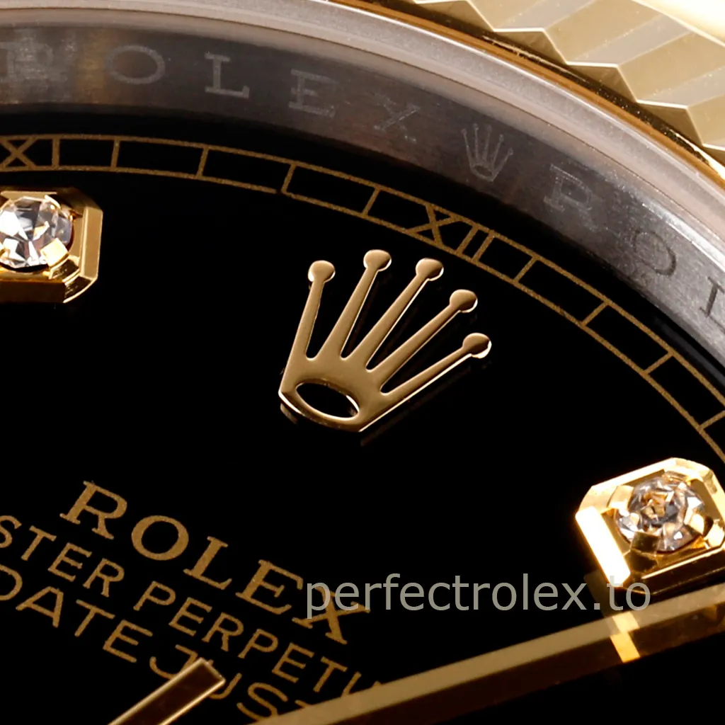Rolex-Datejust-126333-0006-41mm-904L-Steel-Black-Diamond-Dial-Super-Clone-Watch-Dial-Detail-3