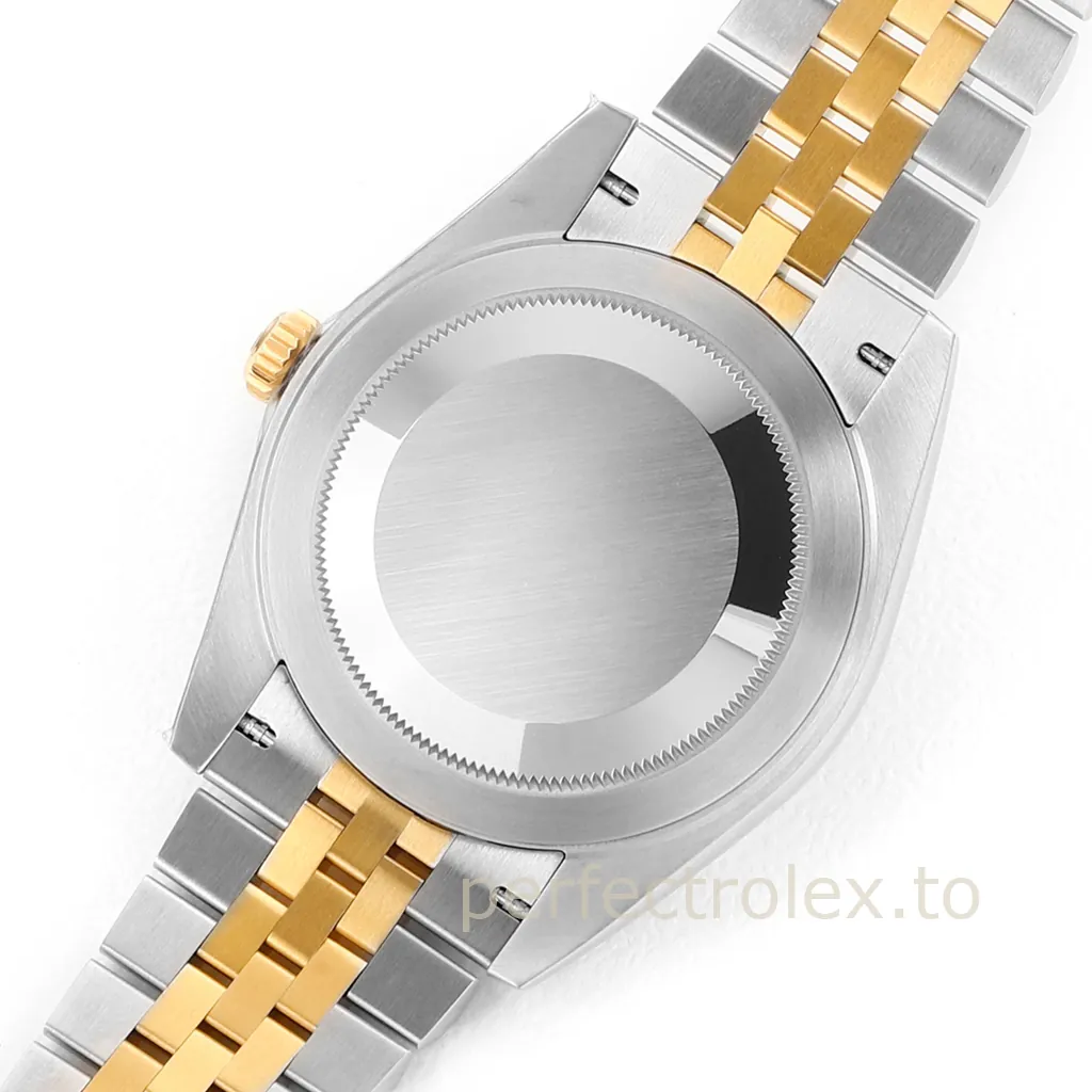 Rolex-Datejust-126333-0022-41mm-904L-Steel-Replica-Watch-Champagne-Textured-Dial-3235-Movement-Back-View