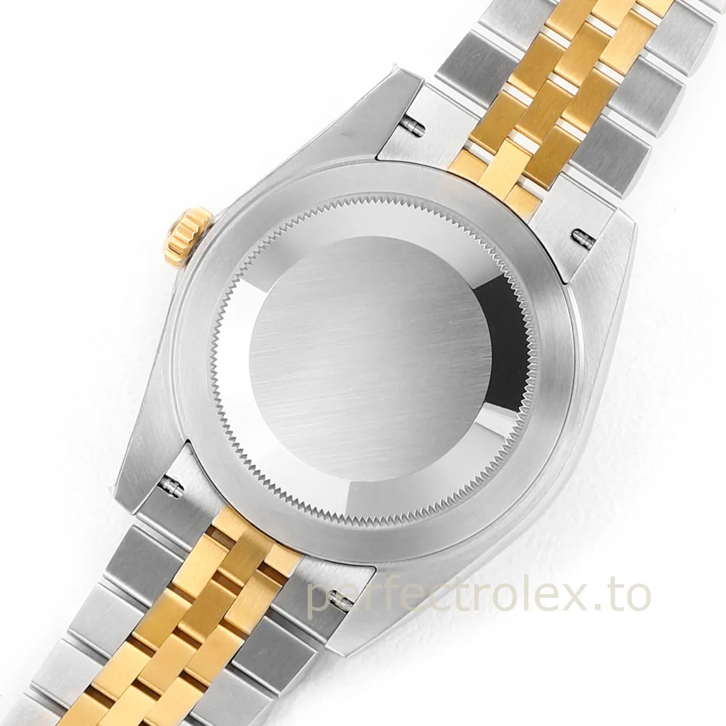 Rolex-Datejust-126333-0018-41mm-White-Mother-of-Pearl-Diamond-Dial-Gold-Super-Clone-Watch-Back-View