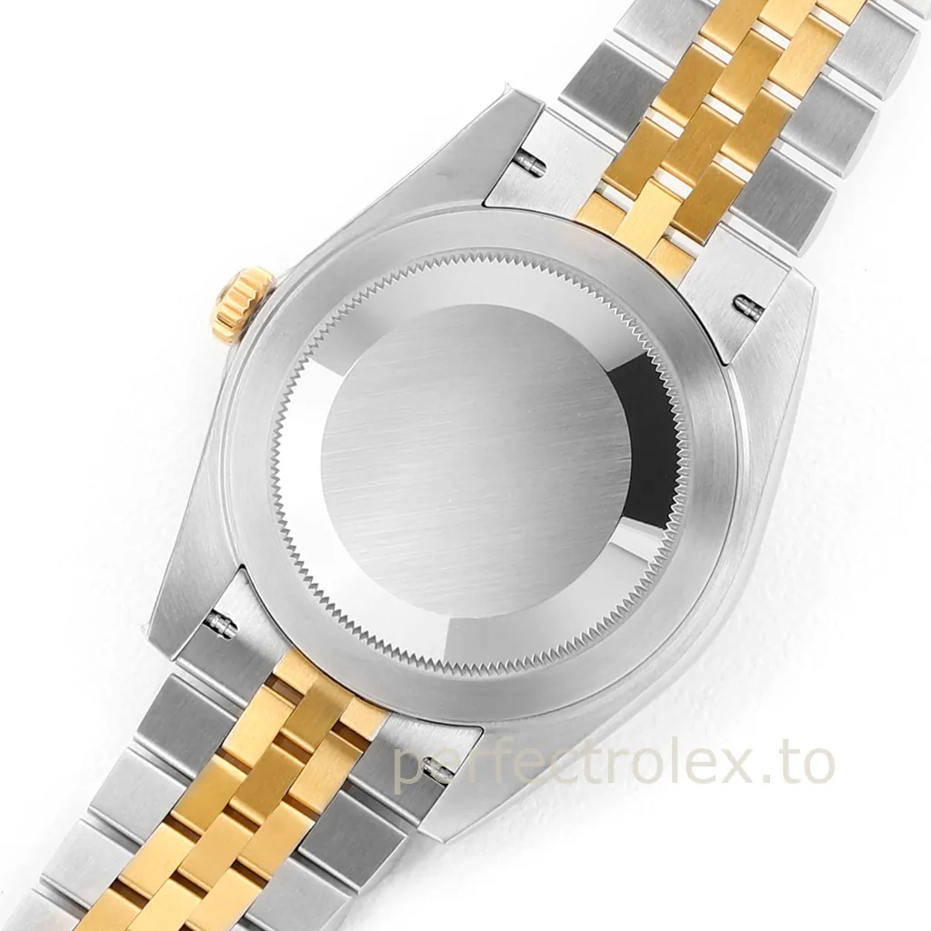 Rolex-Datejust-126333-0006-41mm-904L-Steel-Black-Diamond-Dial-Super-Clone-Watch-Back-View