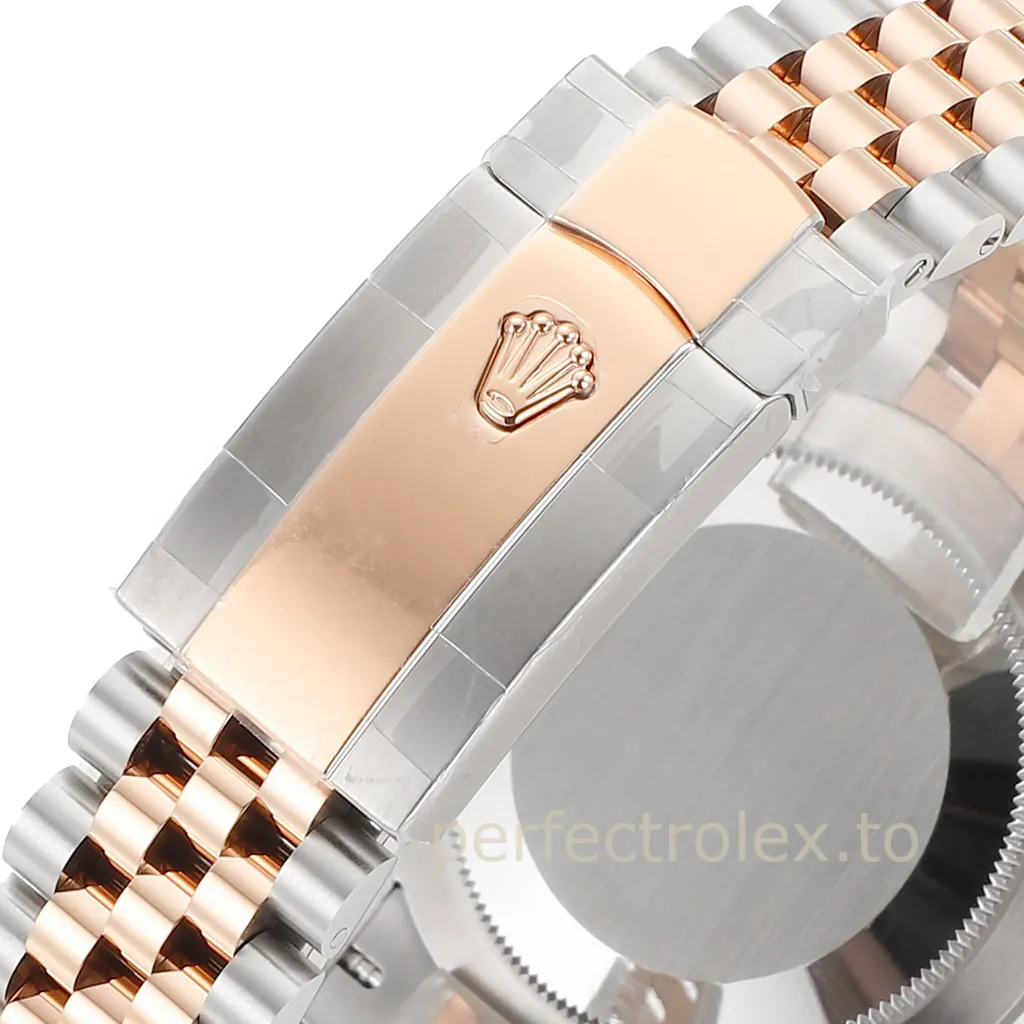 Rolex-Datejust-126331-41mm-Slate-Fluted-Motif-Dial-Rose-Gold-904L-Steel-Super-Clone-Watch-Buckle-View-1