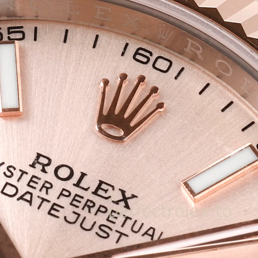 Rolex-Datejust-126331-0009-41mm-904L-Steel-Super-Clone-Watch-with-Rose-Gold-Dial-3235-Movement-Dial-Detail-1