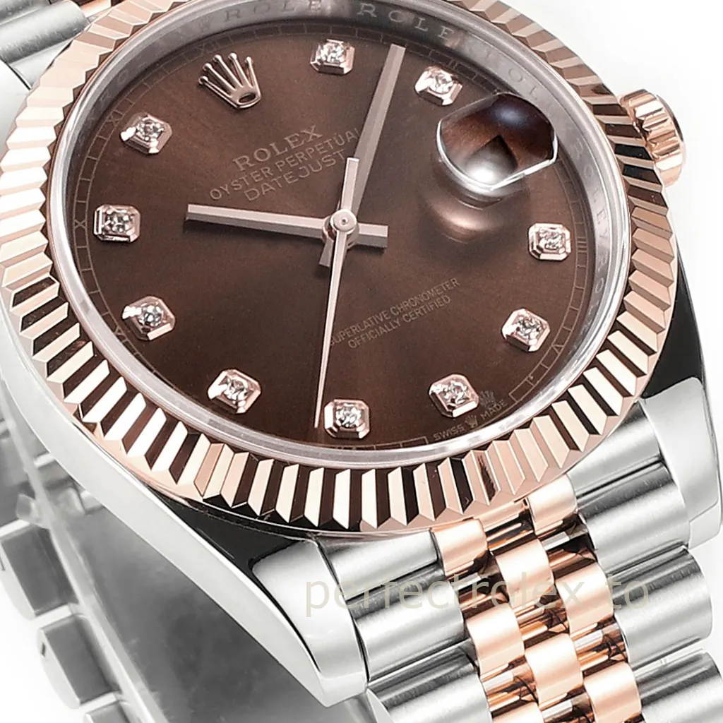 Rolex-Datejust-126331-0004-41mm-Chocolate-Diamond-Dial-with-3235-Automatic-Movement-Super-Clone-Watch-Dial-Detail-3
