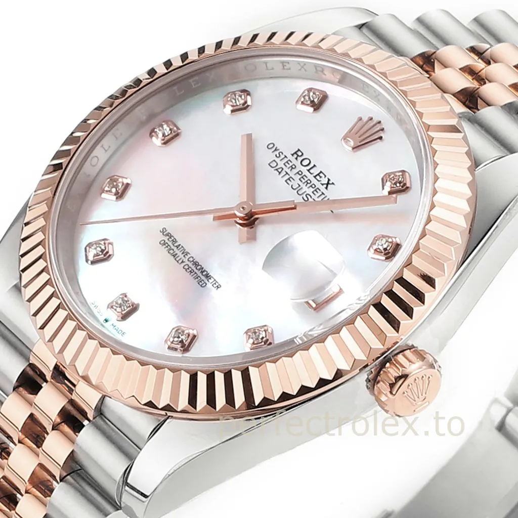 Rolex-Datejust-126331-0014-41mm-Mother-of-Pearl-Diamond-Dial-3235-Automatic-Super-Clone-Watch-Dial-Detail-2