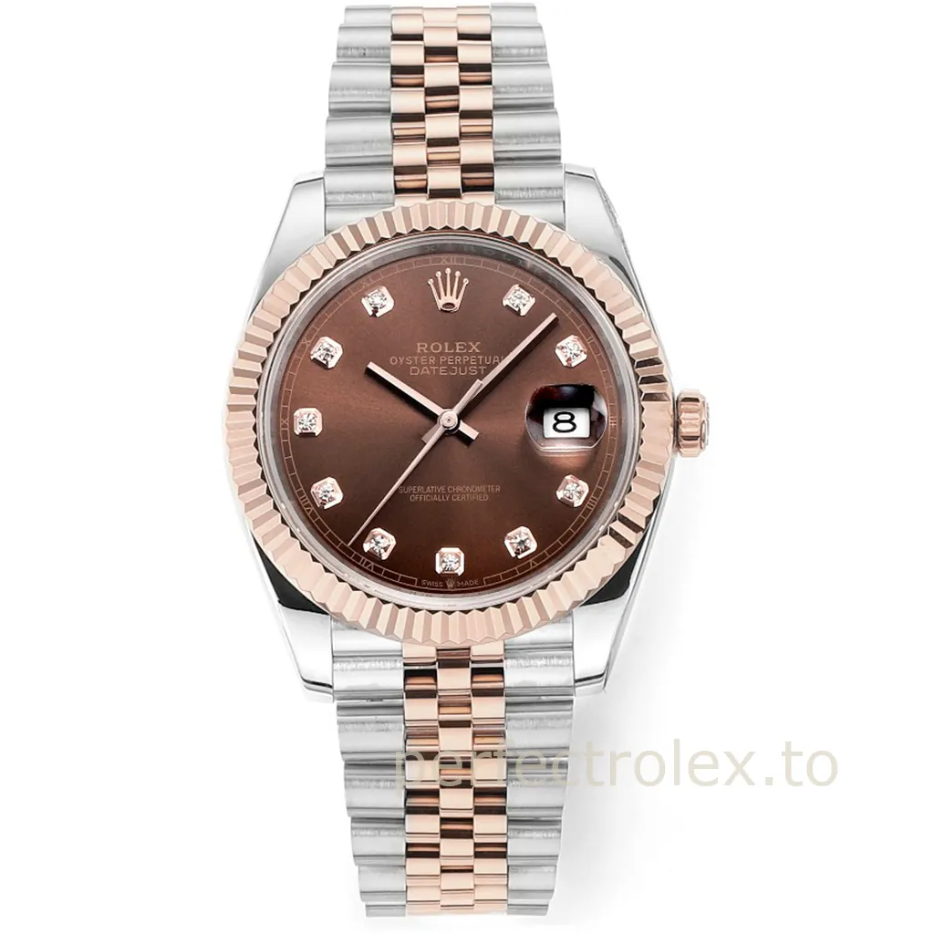Rolex-Datejust-126331-0004-41mm-Chocolate-Diamond-Dial-with-3235-Automatic-Movement-Super-Clone-Watch-Front-View-1