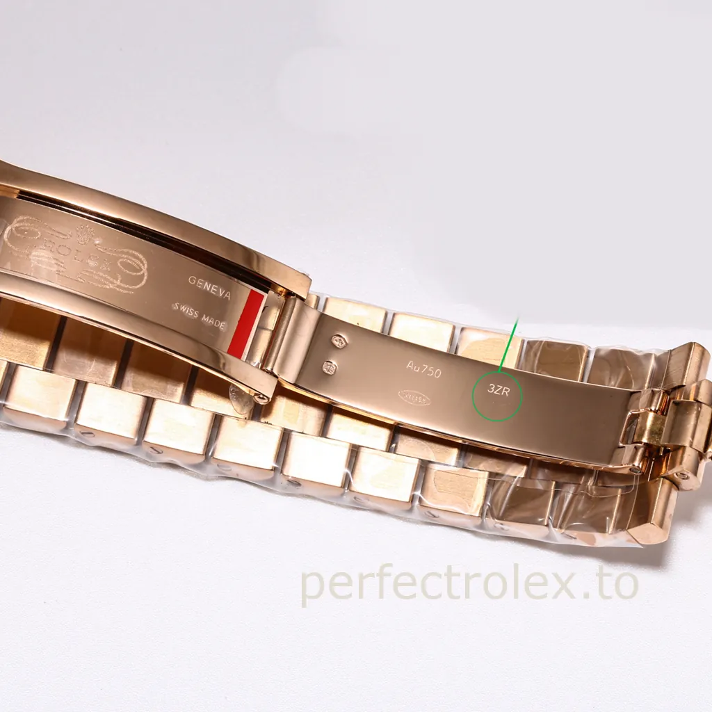 Rolex-Day-Date-228235JG-0003-40mm-Mint-Green-Dial-with-3255-Movement-Super-Clone-Watch-Buckle-Details-1