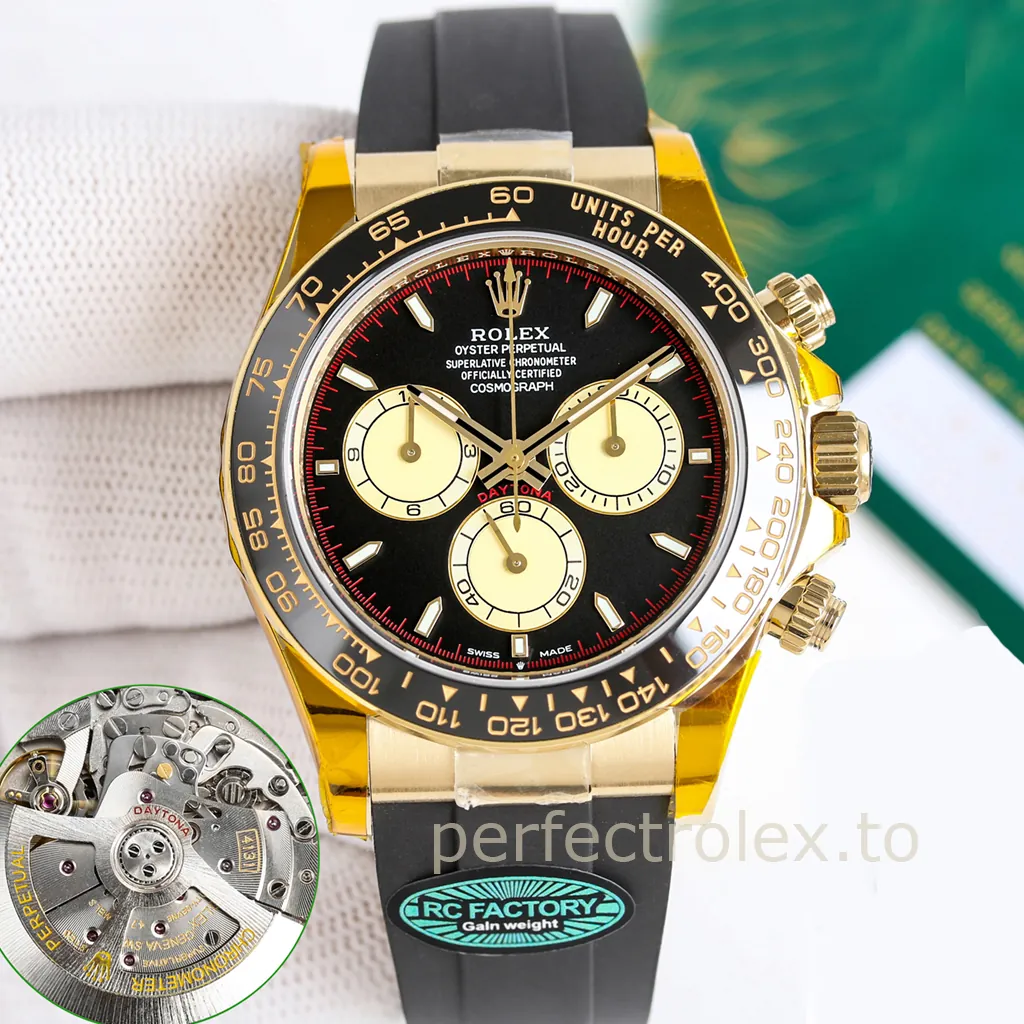 Rolex-Daytona-126518LN-0004-40mm-Gold-Tone-904L-Steel-Chronograph-with-4131-Movement-Super-Clone-Watch-Front-View-1