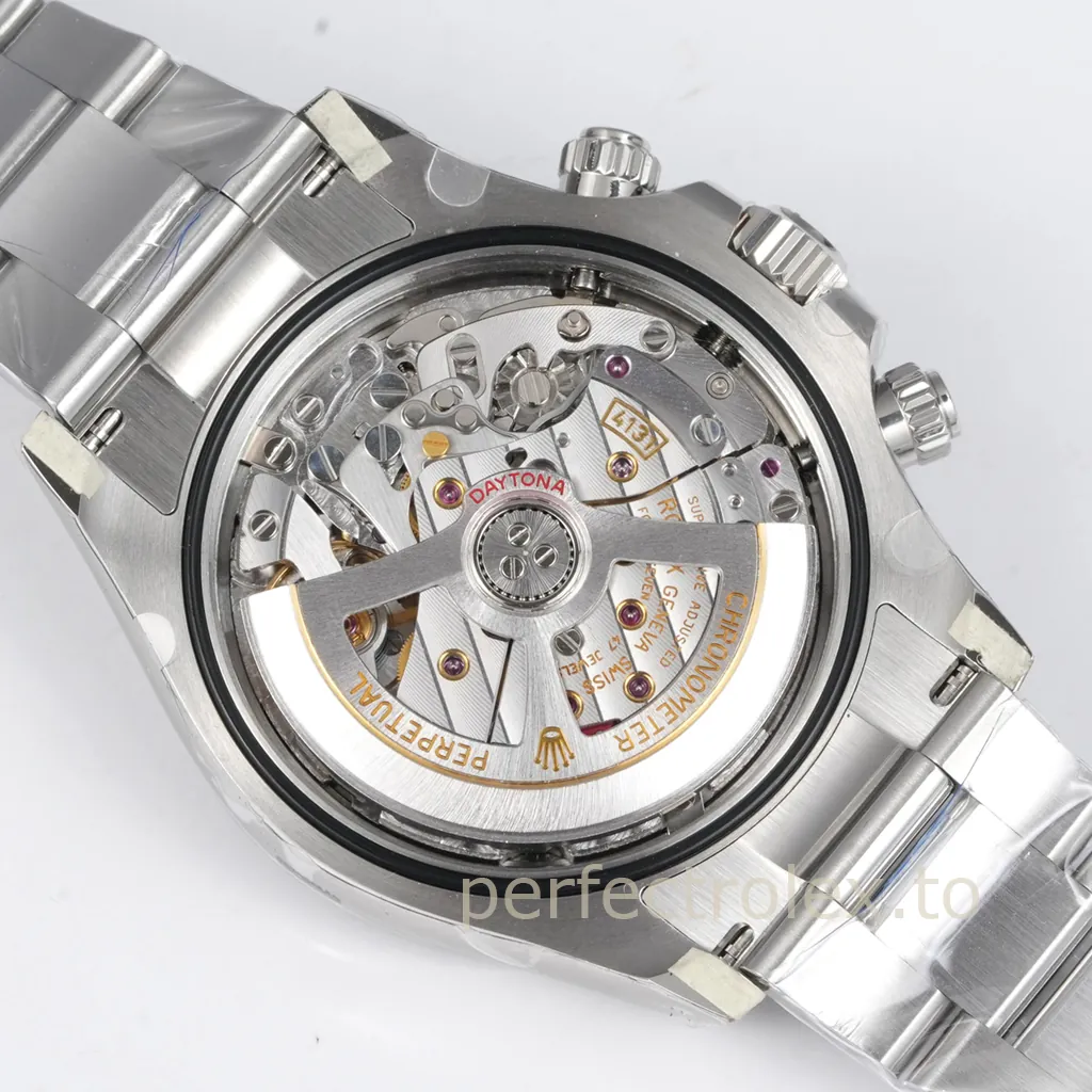 Rolex-Daytona-126509-0003-Silver-Tone-40mm-Panda-Chronograph-with-4131-Movement-Super-Clone-Watch-Back-View