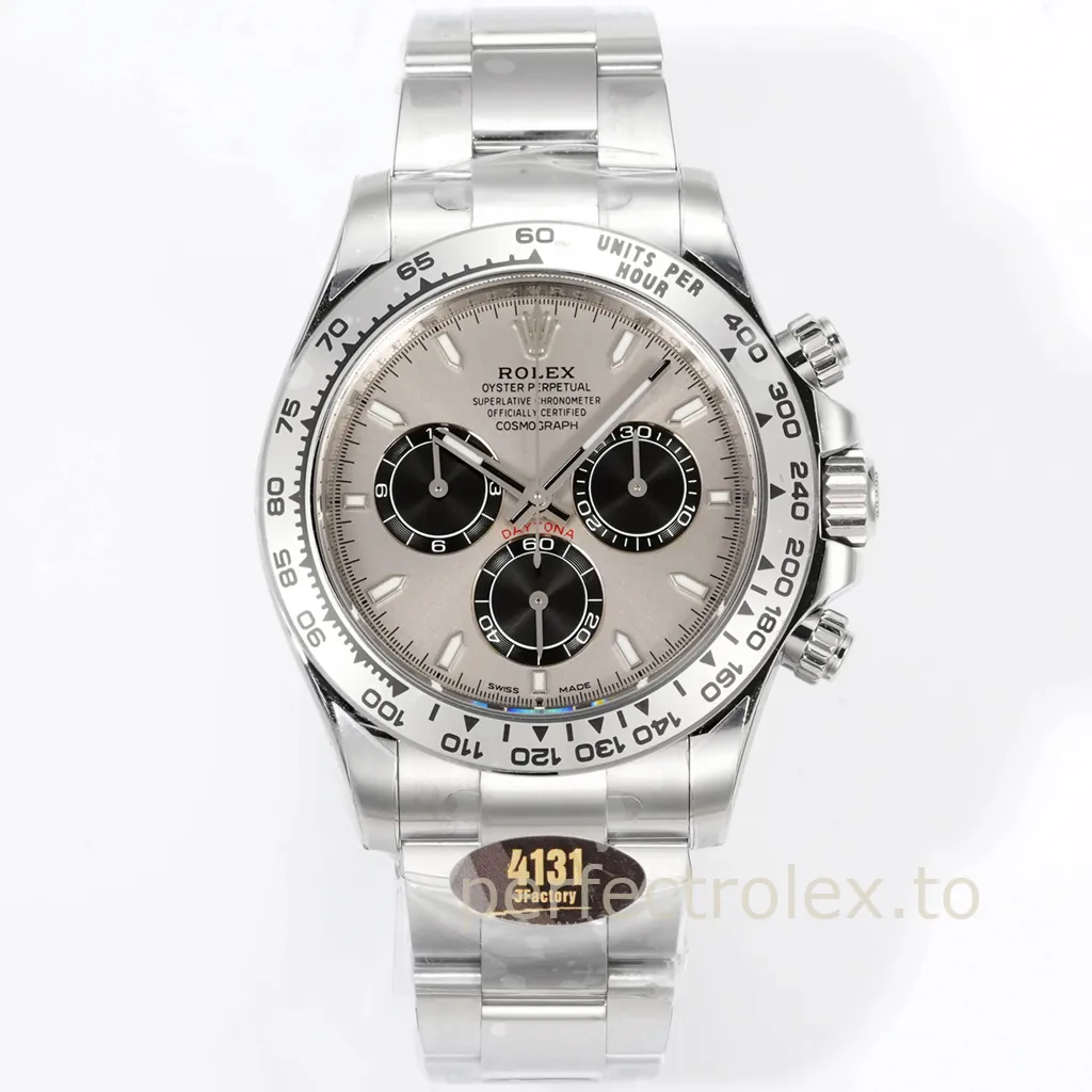 Rolex-Daytona-126509-0003-Silver-Tone-40mm-Panda-Chronograph-with-4131-Movement-Super-Clone-Watch-Front-View-1