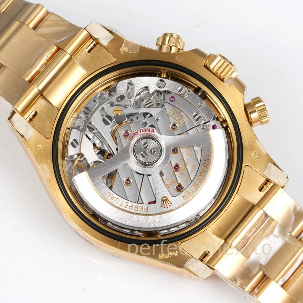 Rolex-Daytona-40mm-126508-0001-White-Dial-Gold-Tone-904L-Steel-Chronograph-Super-Clone-Watch-Back-View