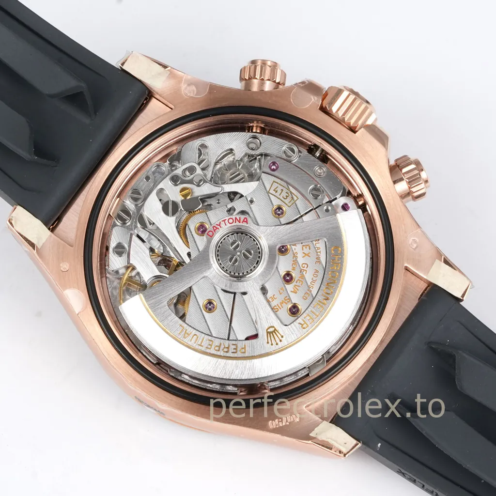 Rolex-Daytona-126515LN-0006-40mm-Rose-Gold-Dial-Chronograph-with-4131-Movement-Super-Clone-Watch-Back-View
