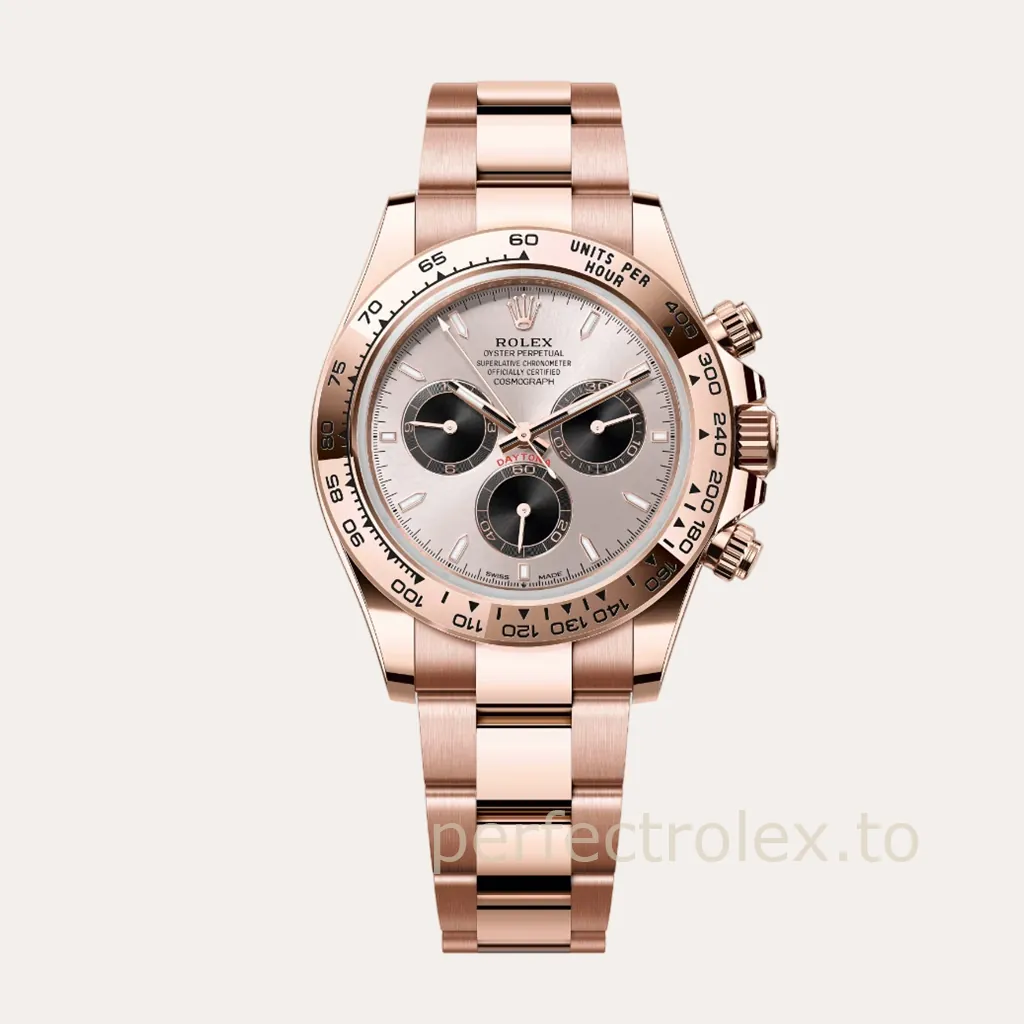 Rolex-Daytona-126505-0003-Pink-Sunburst-Chronograph-40mm-in-Rose-Gold-Tone-904L-Steel-Super-Clone-Watch-Hero-Image