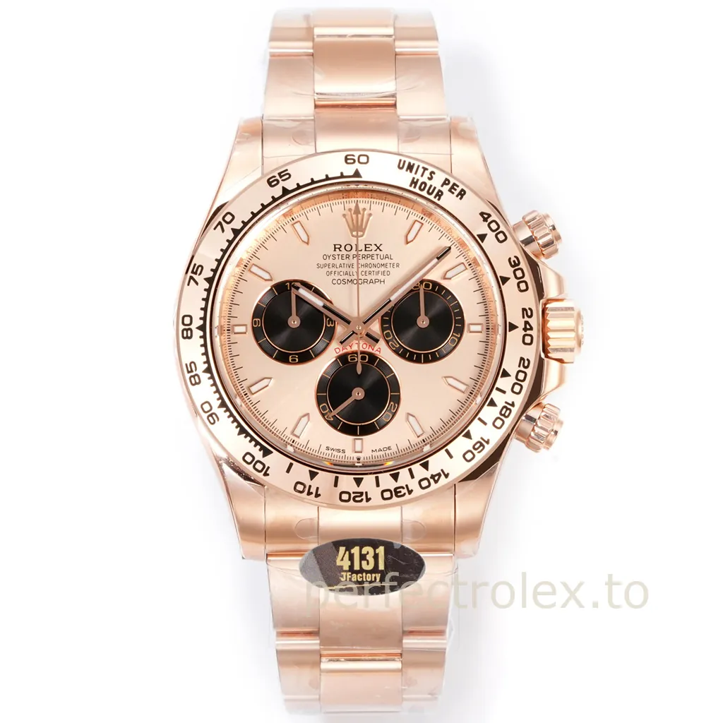 Rolex-Daytona-126505-0003-Pink-Sunburst-Chronograph-40mm-in-Rose-Gold-Tone-904L-Steel-Super-Clone-Watch-Front-View-1