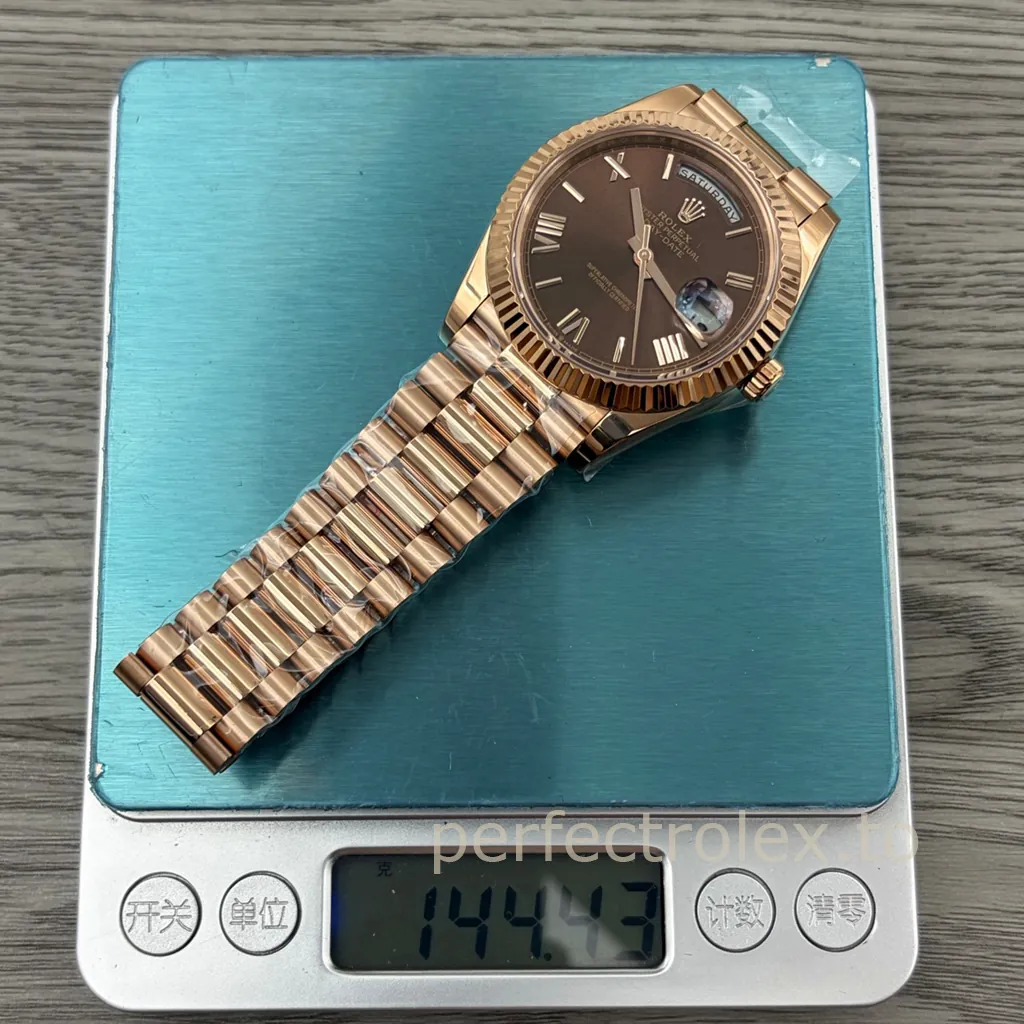 Rolex-Day-Date-40mm-228235-0002-Chocolate-Brown-Dial-with-3255-Movement-Super-Clone-Watch-Weight-Chart