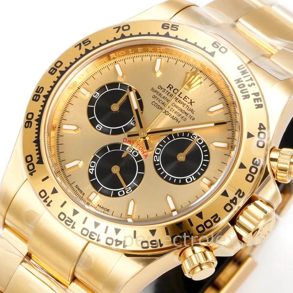 Rolex-Daytona-126508-0006-40mm-Gold-Dial-904L-Steel-Chronograph-with-4131-Movement-Super-Clone-Watch-Dial-Detail-1