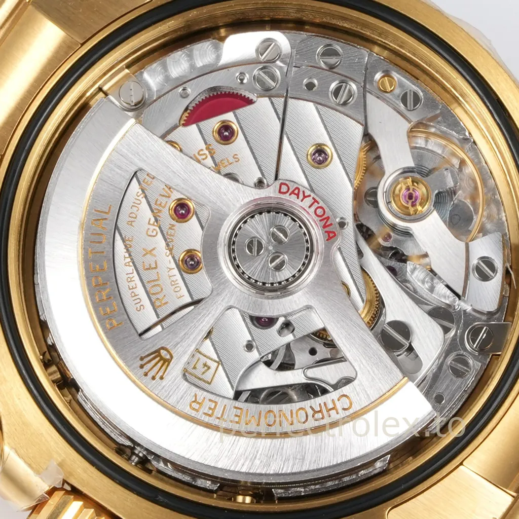 Rolex-Daytona-126508-0006-40mm-Gold-Dial-904L-Steel-Chronograph-with-4131-Movement-Super-Clone-Watch-Back-View-2