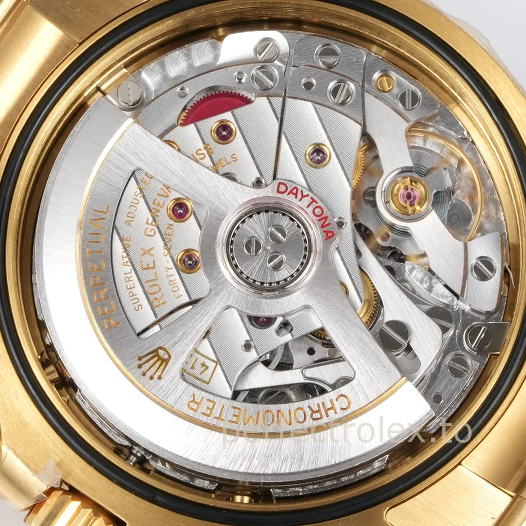 Rolex-Daytona-40mm-126508-0001-White-Dial-Gold-Tone-904L-Steel-Chronograph-Super-Clone-Watch-Back-View-2
