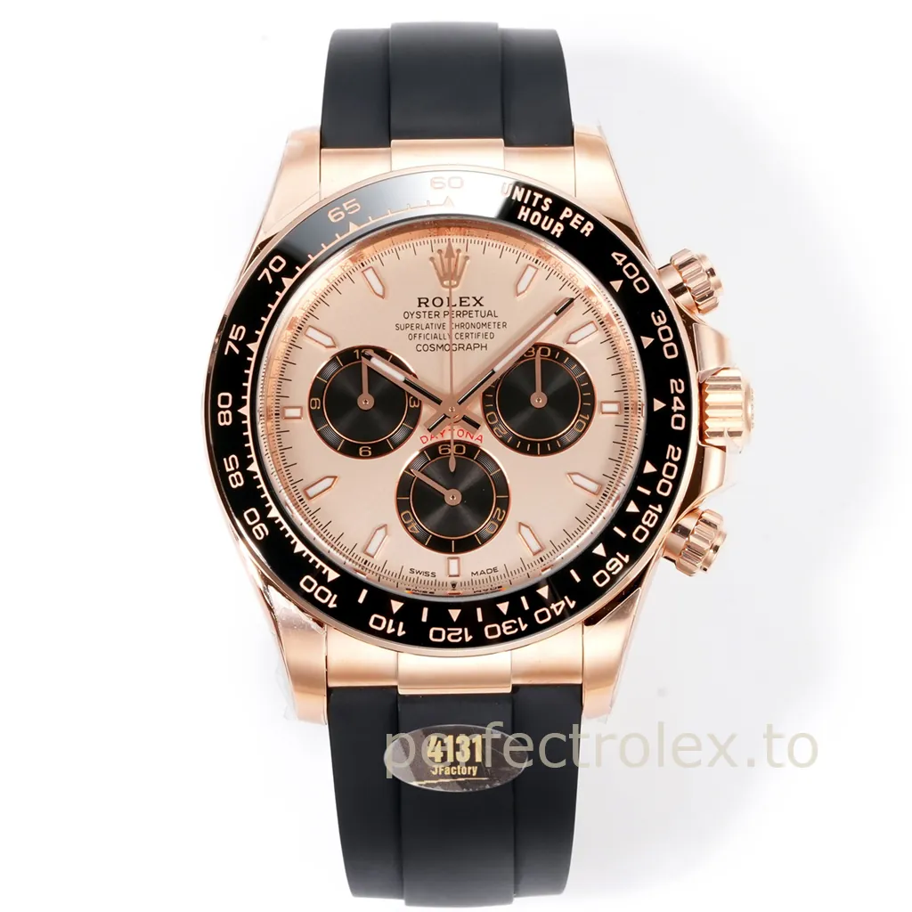 Rolex-Daytona-126515LN-0006-40mm-Rose-Gold-Dial-Chronograph-with-4131-Movement-Super-Clone-Watch-Front-View-1