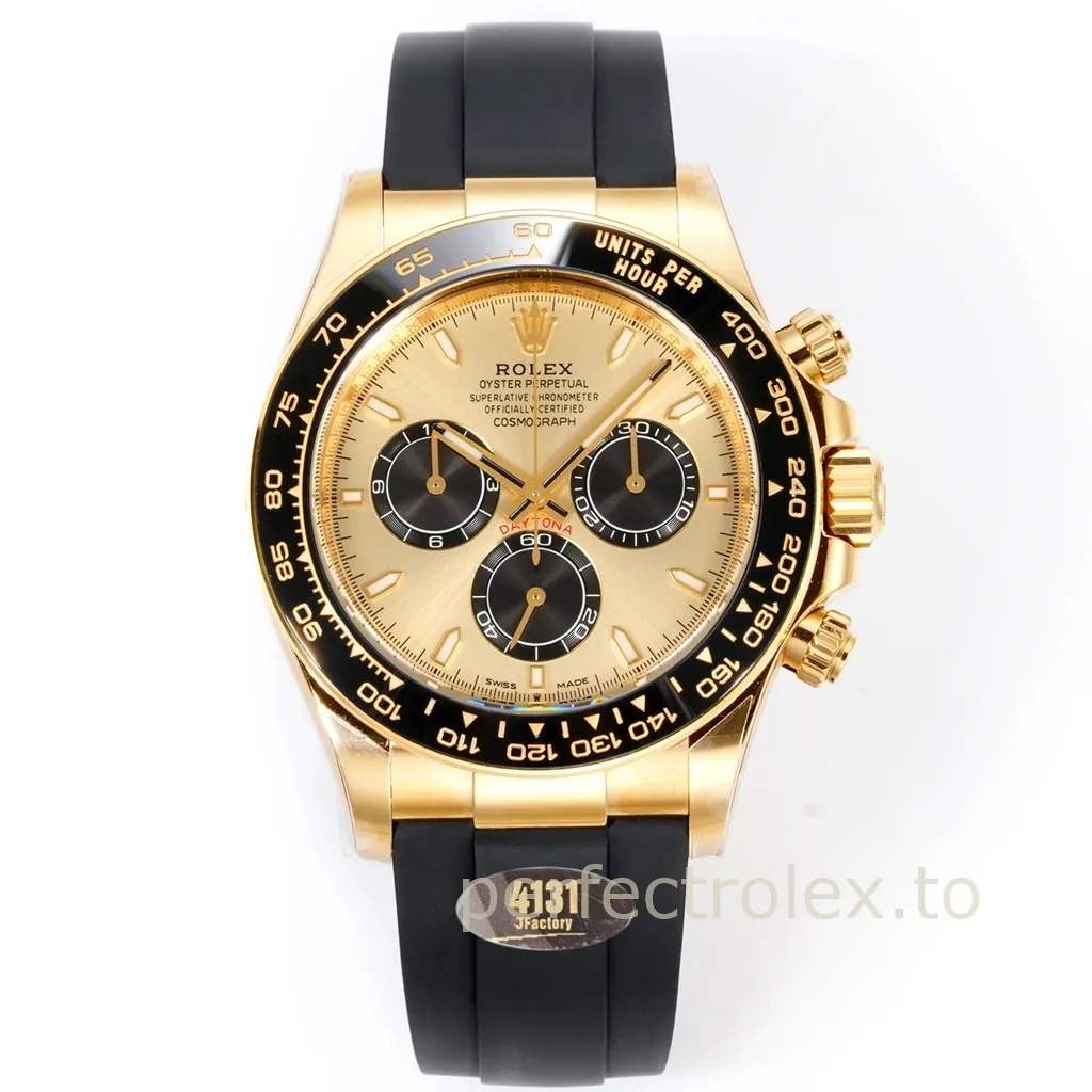 Rolex-Daytona-Gold-Dial-126518LN-0012-40mm-Chronograph-with-4131-Movement-Super-Clone-Watch-Front-View-1