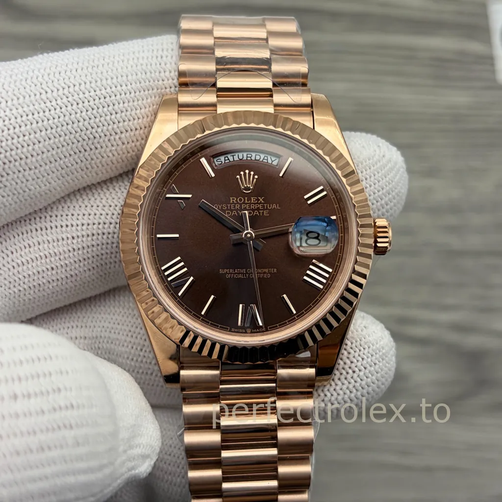 Rolex-Day-Date-40mm-228235-0002-Chocolate-Brown-Dial-with-3255-Movement-Super-Clone-Watch-Front-View-1