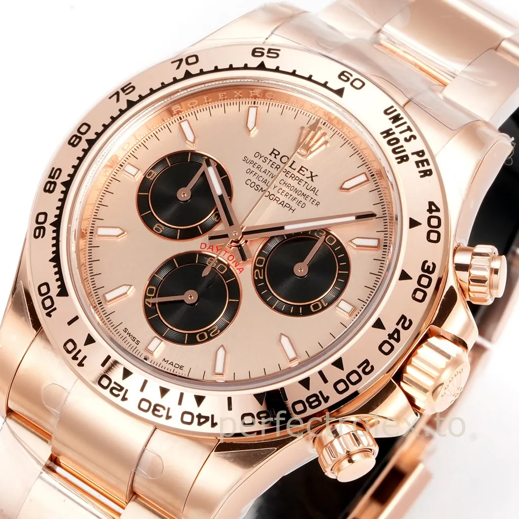 Rolex-Daytona-126505-0003-Pink-Sunburst-Chronograph-40mm-in-Rose-Gold-Tone-904L-Steel-Super-Clone-Watch-Dial-Detail-2