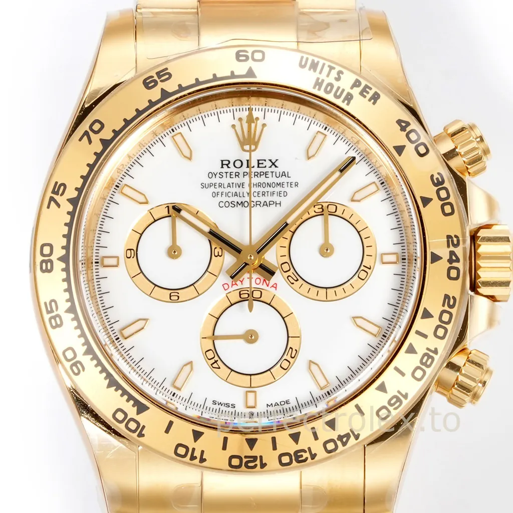 Rolex-Daytona-40mm-126508-0001-White-Dial-Gold-Tone-904L-Steel-Chronograph-Super-Clone-Watch-Dial-Detail-1