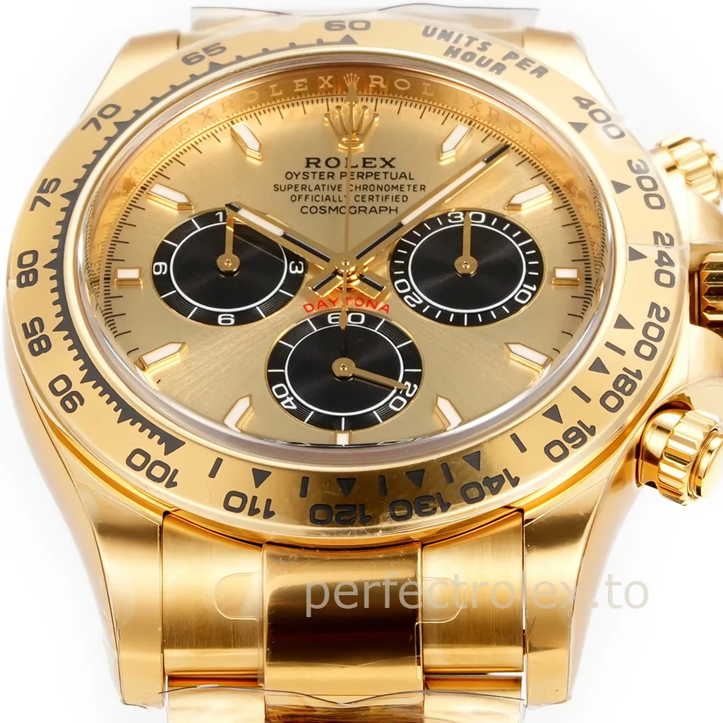 Rolex-Daytona-126508-0006-40mm-Gold-Dial-904L-Steel-Chronograph-with-4131-Movement-Super-Clone-Watch-Dial-Detail-2