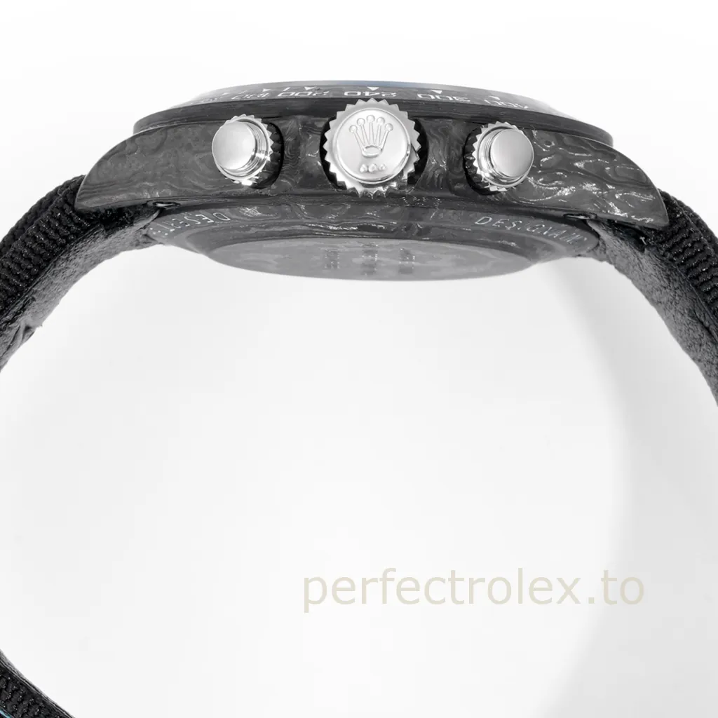 Rolex-Daytona-Carbon-Fiber-Custom-Chronograph-40mm-with-4130-Movement-Replica-Watch-Right-Side-View