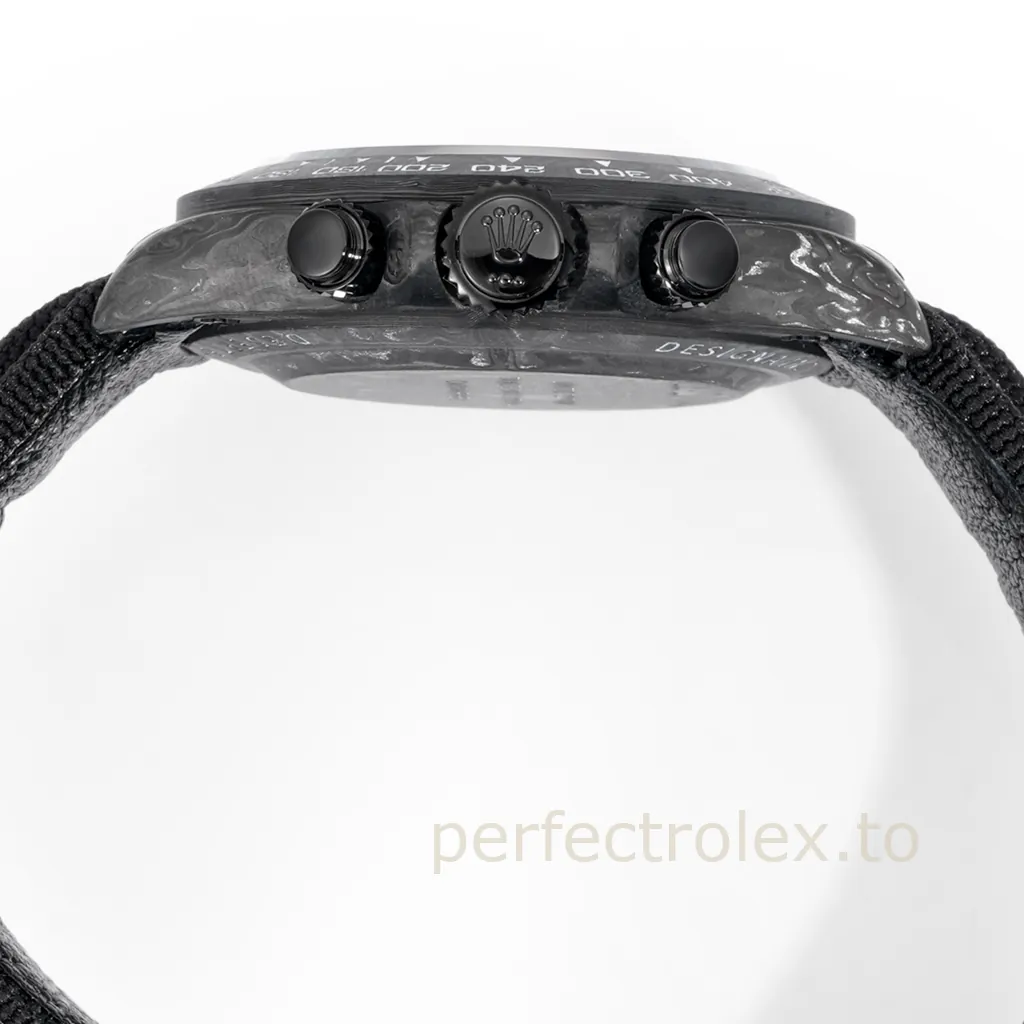 Rolex-Daytona-40mm-Carbon-Fiber-Custom-Chronograph-with-4130-Movement-Replica-Watch-Right-Side-View