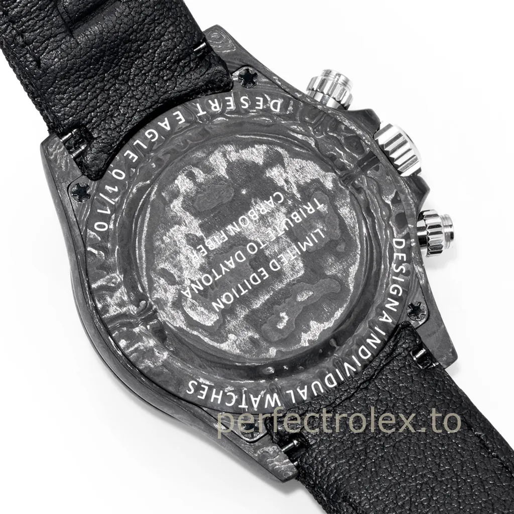 Rolex-Daytona-Gradient-Dial-40mm-Carbon-Fiber-Custom-Watch-with-4130-Movement-Replica-Watch-Back-View