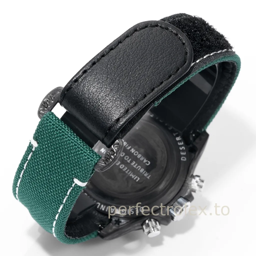 Rolex-Daytona-40mm-Carbon-Fiber-Custom-Chronograph-with-4130-Movement-Replica-Watch-Buckle-View-1