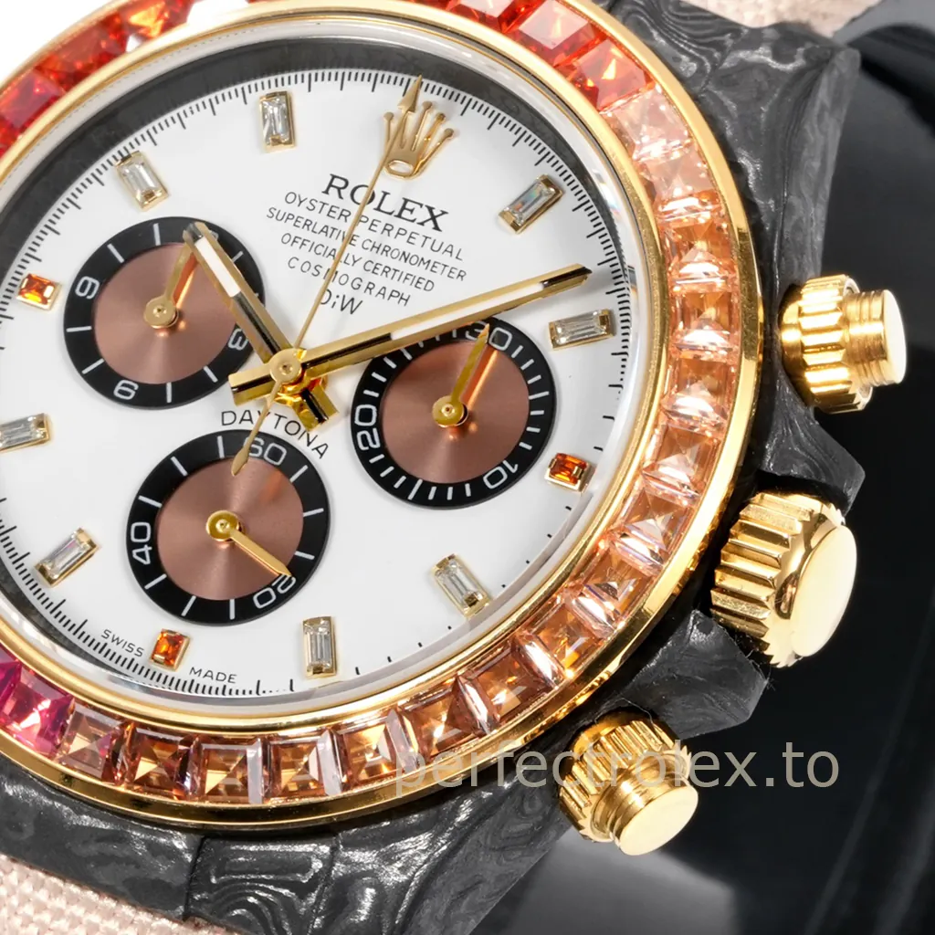 Rolex-Daytona-Rainbow-Sunray-40mm-Carbon-Fiber-Custom-Chronograph-Replica-Watch-Dial-Detail-2