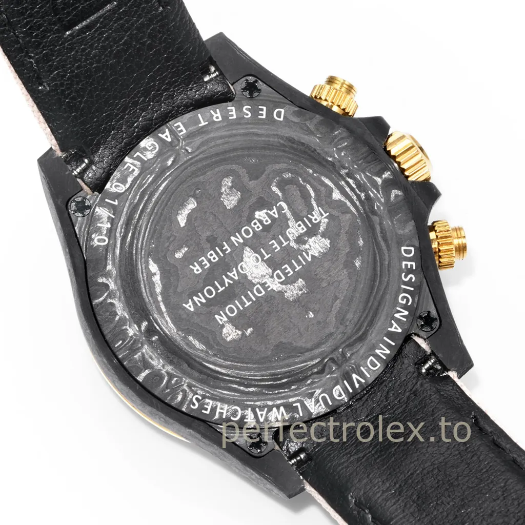 Rolex-Daytona-Rainbow-Sunray-40mm-Carbon-Fiber-Custom-Chronograph-Replica-Watch-Back-View