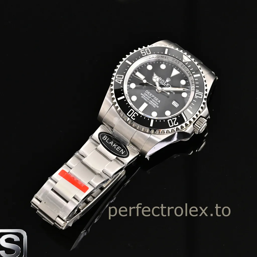 Rolex-Deepsea-M136660-0006-44mm-904L-Steel-3235-Movement-Blaken-Replica-Dive-Watch-Display-Image