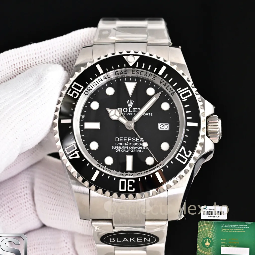 Rolex-Deepsea-M136660-0006-44mm-904L-Steel-3235-Movement-Blaken-Replica-Dive-Watch-Front-View-1