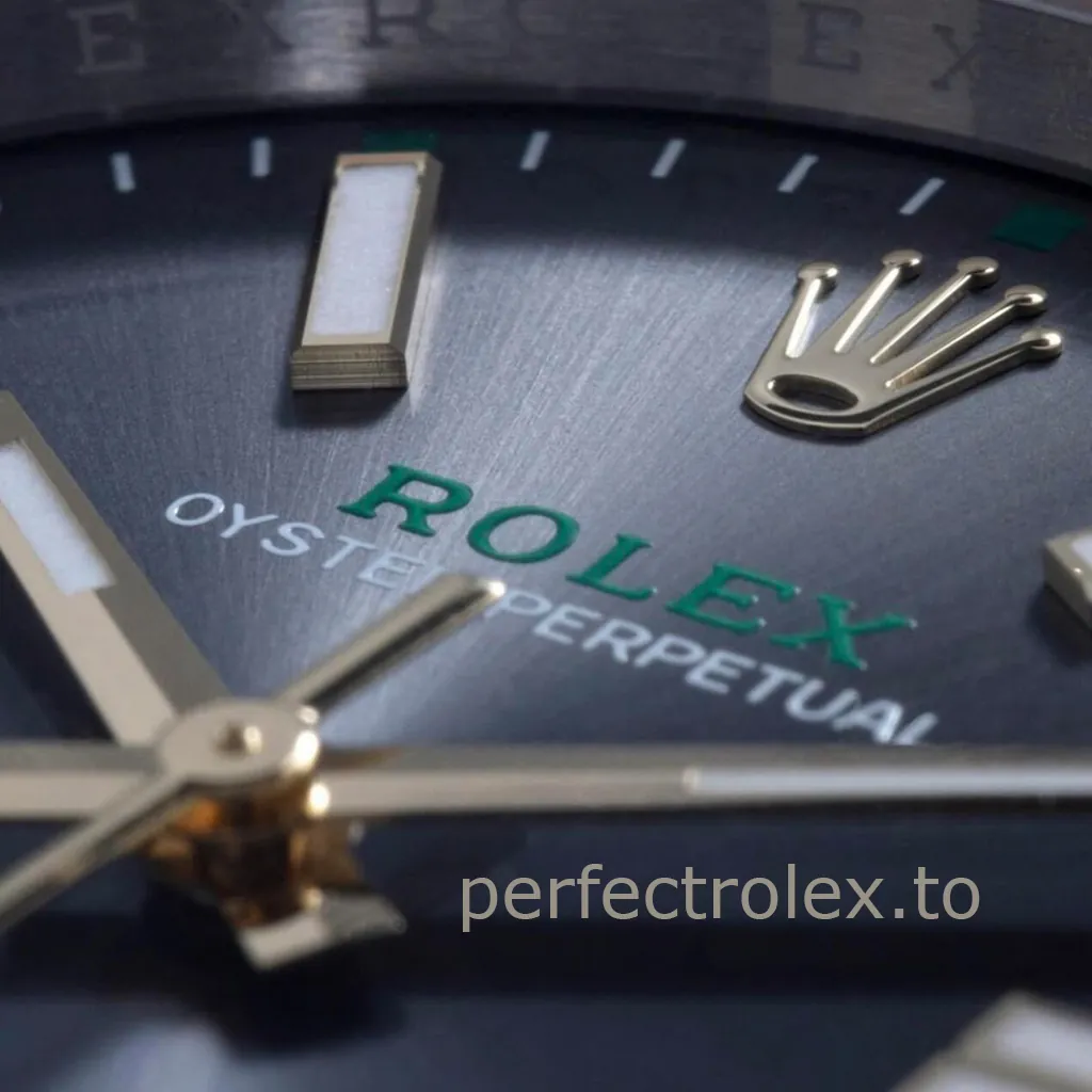 Rolex-Oyster-Perpetual-M134303-0001-41mm-904L-Steel-Grey-Dial-3230-Movement-Replica-Watch-Dial-Detail-4