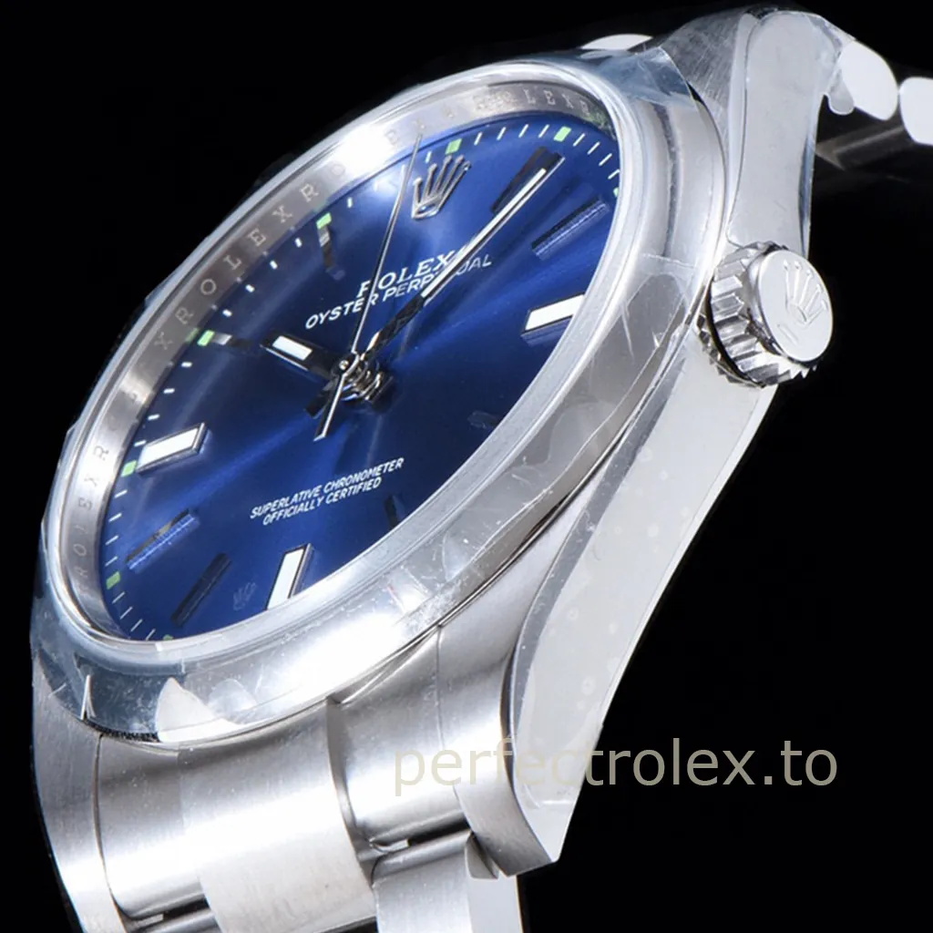 Rolex-Oyster-Perpetual-39mm-114300-0003-Blue-Dial-904L-Steel-Replica-Watch-Right-Side-View