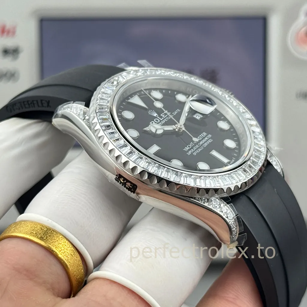 Rolex-Yacht-Master-226679TBR-Diamond-Replica-Watch-with-3235-Movement-40mm-Black-Dial-Left-Side-View