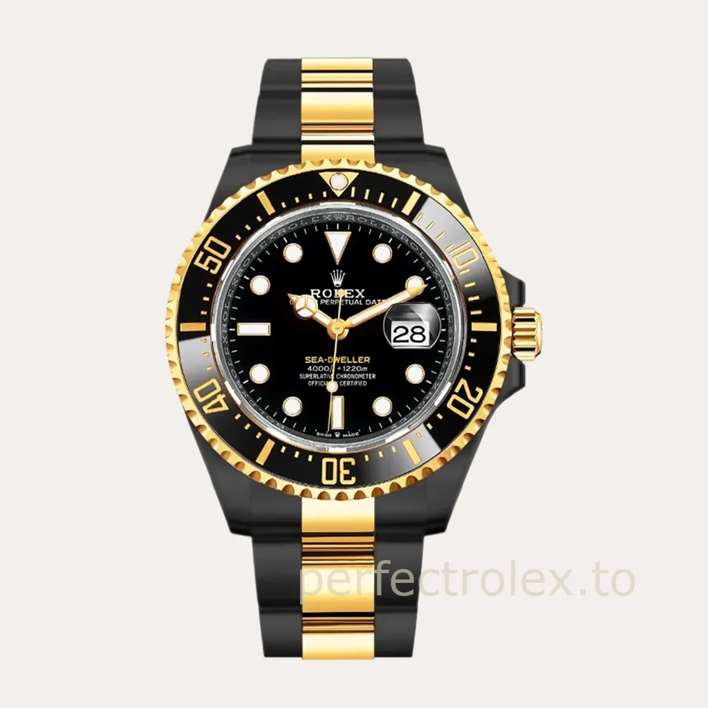 Rolex-Sea-Dweller-126603-0001-44mm-904L-Steel-3235-Movement-Black-Dial-Replica-Dive-Watch-Hero-Image