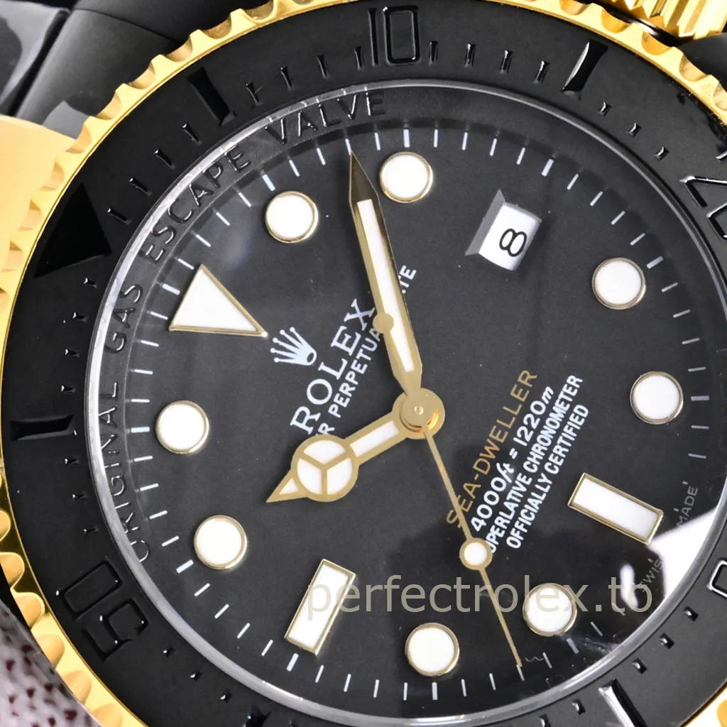 Rolex-Sea-Dweller-126603-0001-44mm-904L-Steel-3235-Movement-Black-Dial-Replica-Dive-Watch-Dial-Detail-2