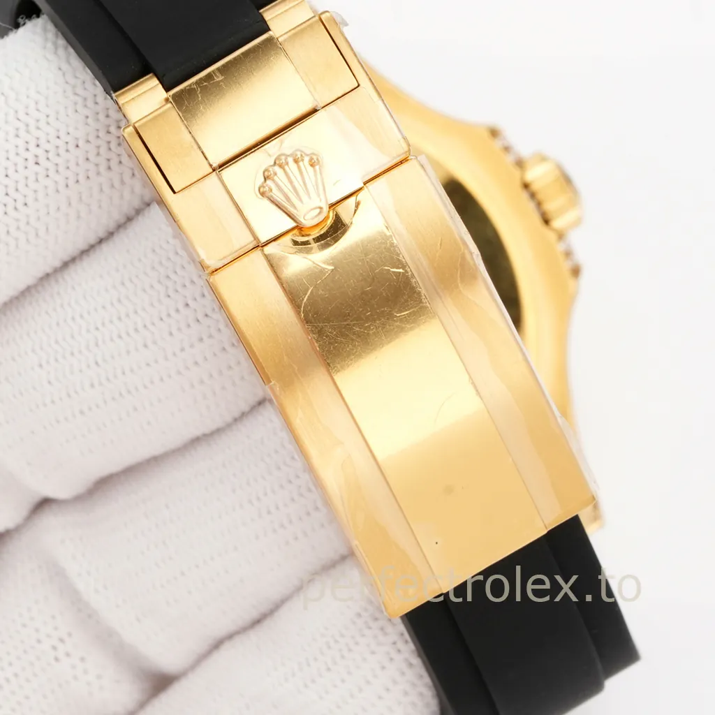 Rolex-Yacht-Master-42mm-Automatic-Black-Dial-Replica-Watch-with-Gold-Tone-904L-Steel-Case-Buckle-View-1