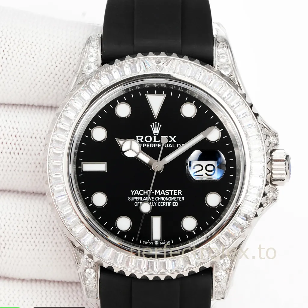 Rolex-Yacht-Master-M226679TBR-001-42mm-904L-Stainless-Steel-Diamond-Replica-Watch-Front-View-1