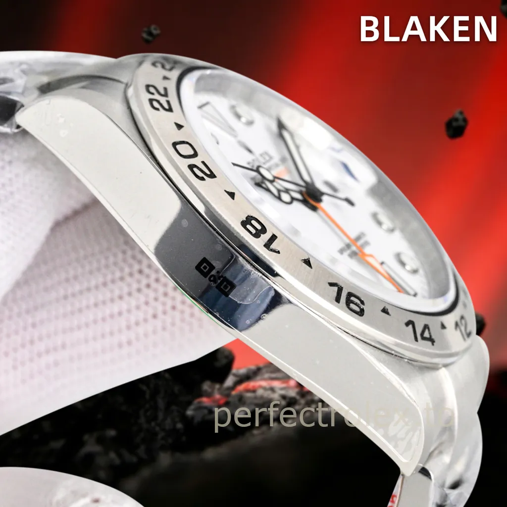 Rolex-Explorer-II-M226570-0001-42mm-White-Dial-904L-Steel-and-3285-Movement-Super-Clone-Watch-Left-Side-View