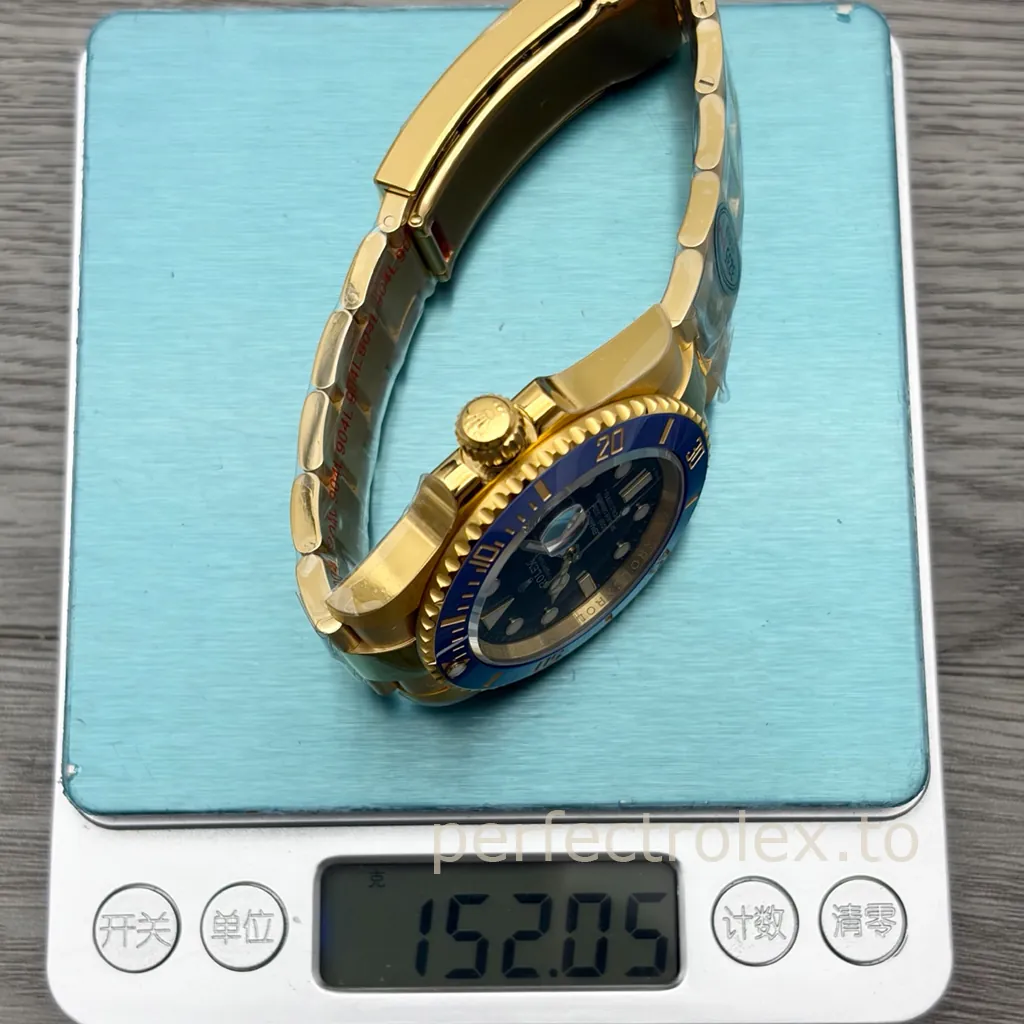 Rolex-Submariner-M126618LB-0002-41mm-Blue-Dial-Gold-Tone-904L-Steel-Automatic-Dive-Replica-Watch-Weight-Chart