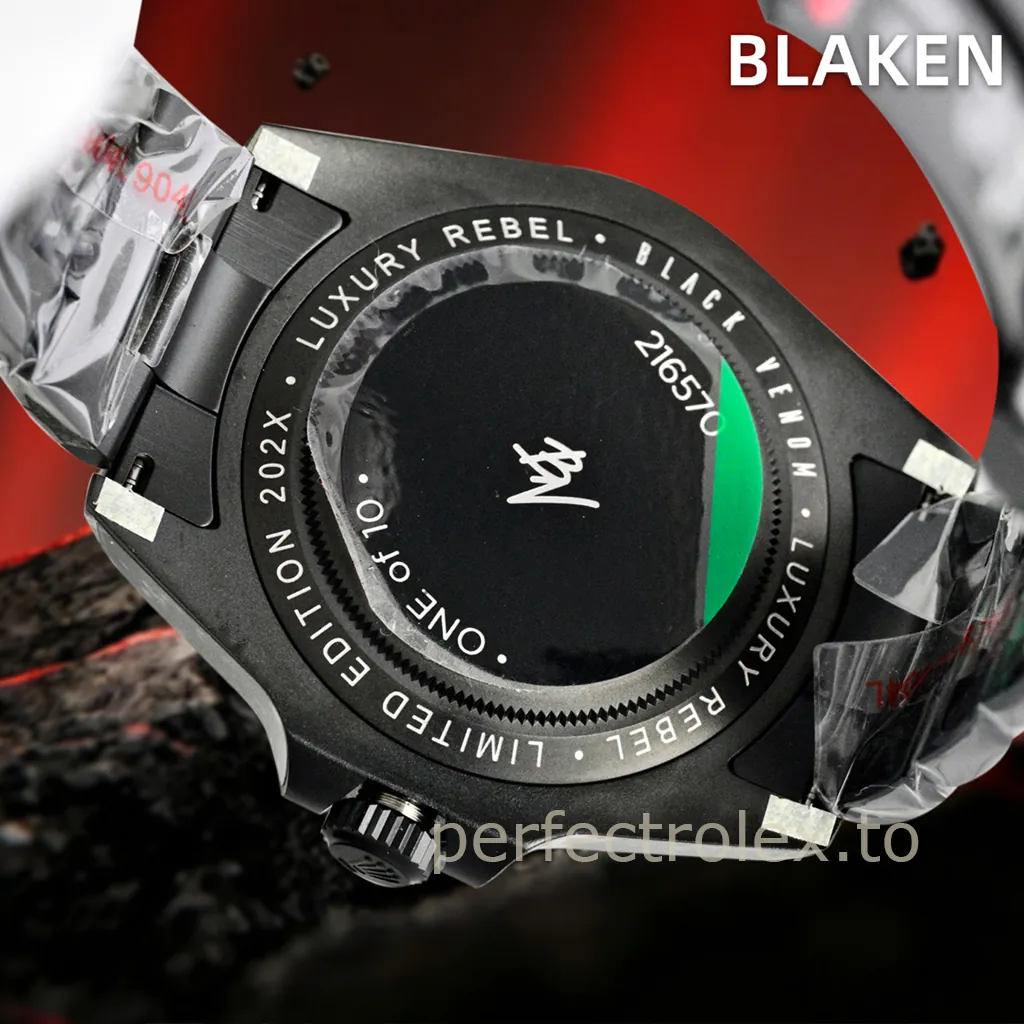 Rolex-Explorer-II-216570-Custom-Black-Edition-42mm-White-Dial-3285-GMT-Super-Clone-Watch-Back-View