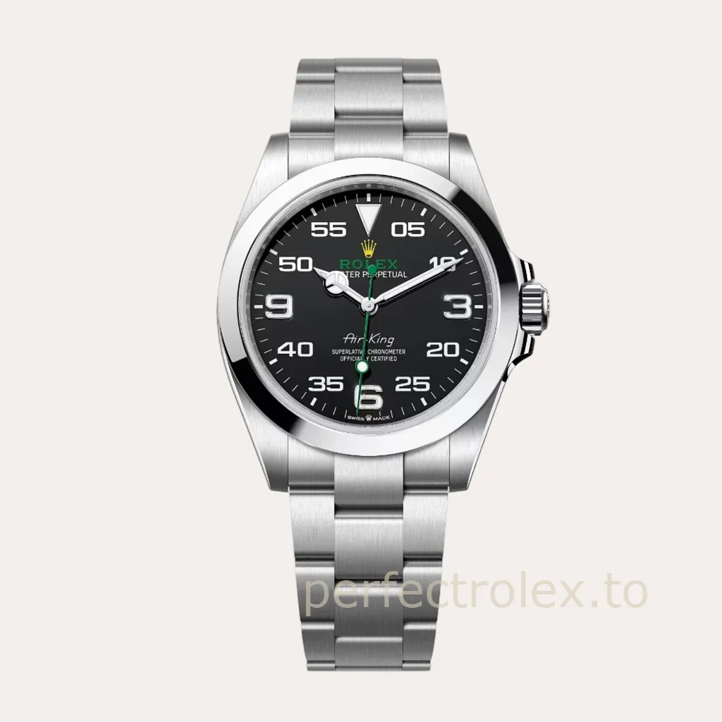 Rolex-Air-King-M126900-0001-40mm-904L-Steel-Watch-with-Black-Aviation-Dial-Super-Clone-Watch-Hero-Image