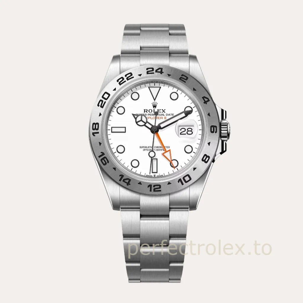 Rolex-Explorer-II-M226570-0001-42mm-White-Dial-904L-Steel-and-3285-Movement-Super-Clone-Watch-Hero-Image
