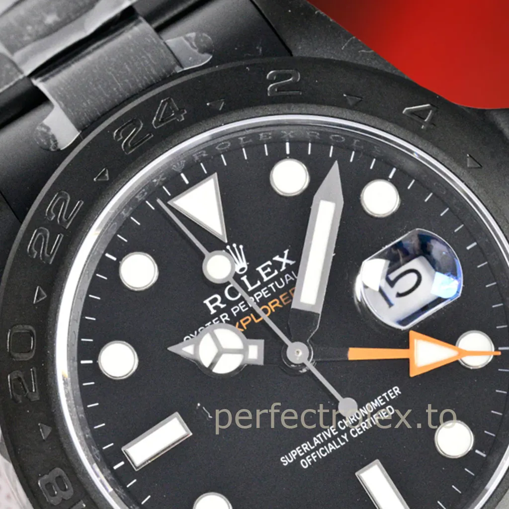 Rolex-Explorer-II-216570-42mm-Black-Edition-with-3285-GMT-Automatic-Movement-Super-Clone-Watch-Dial-Detail-1