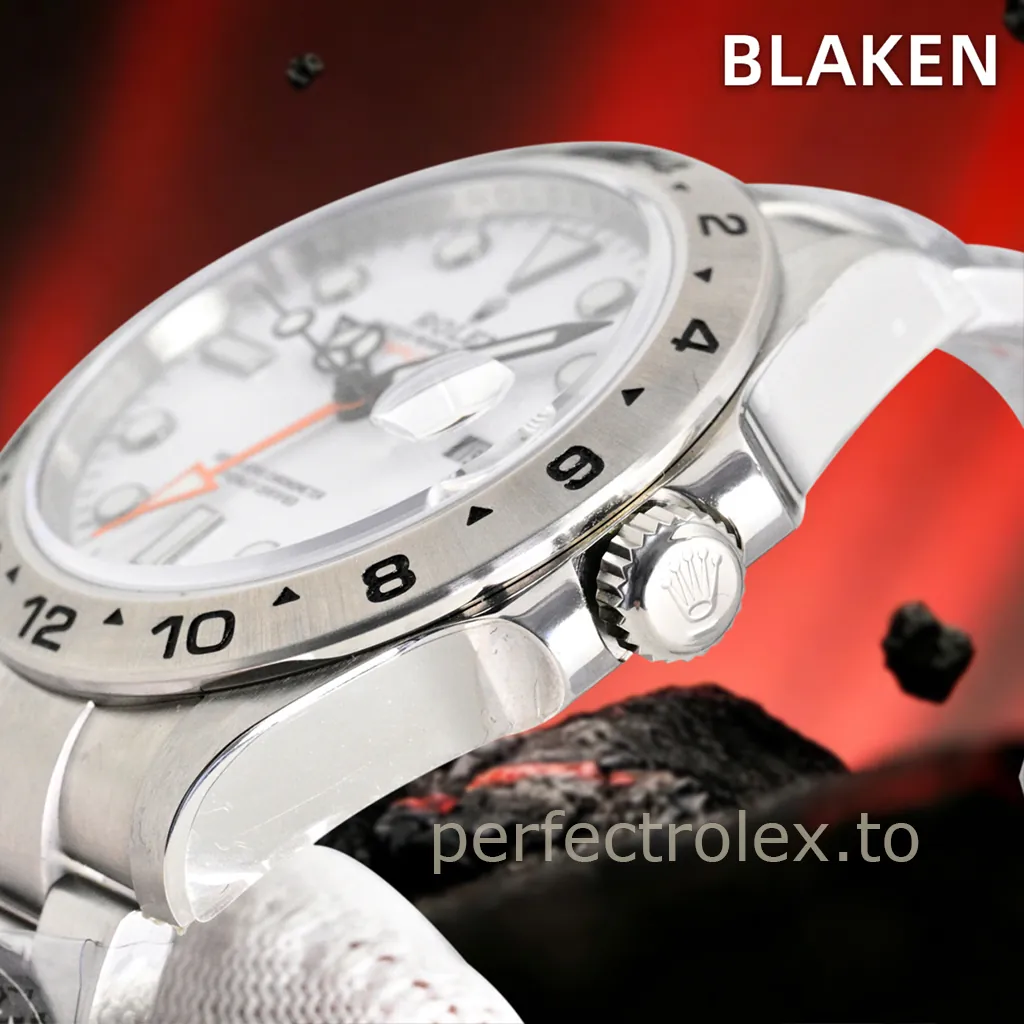 Rolex-Explorer-II-M226570-0001-42mm-White-Dial-904L-Steel-and-3285-Movement-Super-Clone-Watch-Right-Side-View